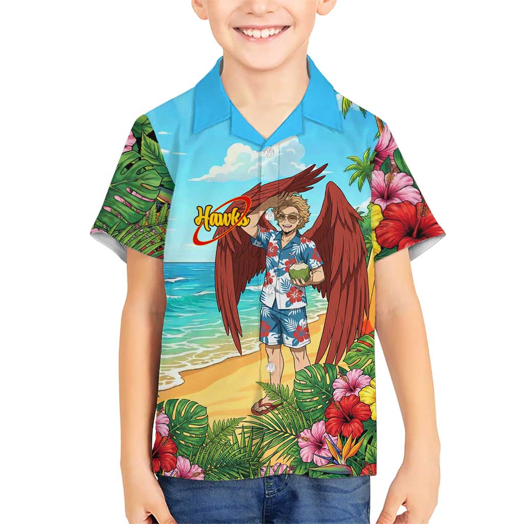 Hawks Summer Chill Hawaiian Shirt Tropical Anime Beach Vibes
