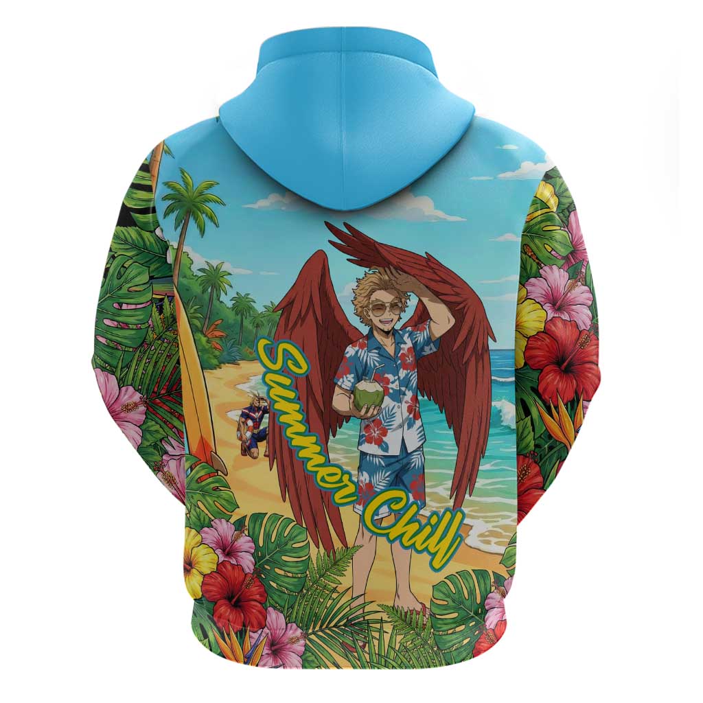 Hawks Summer Chill Hoodie Tropical Anime Beach Vibes