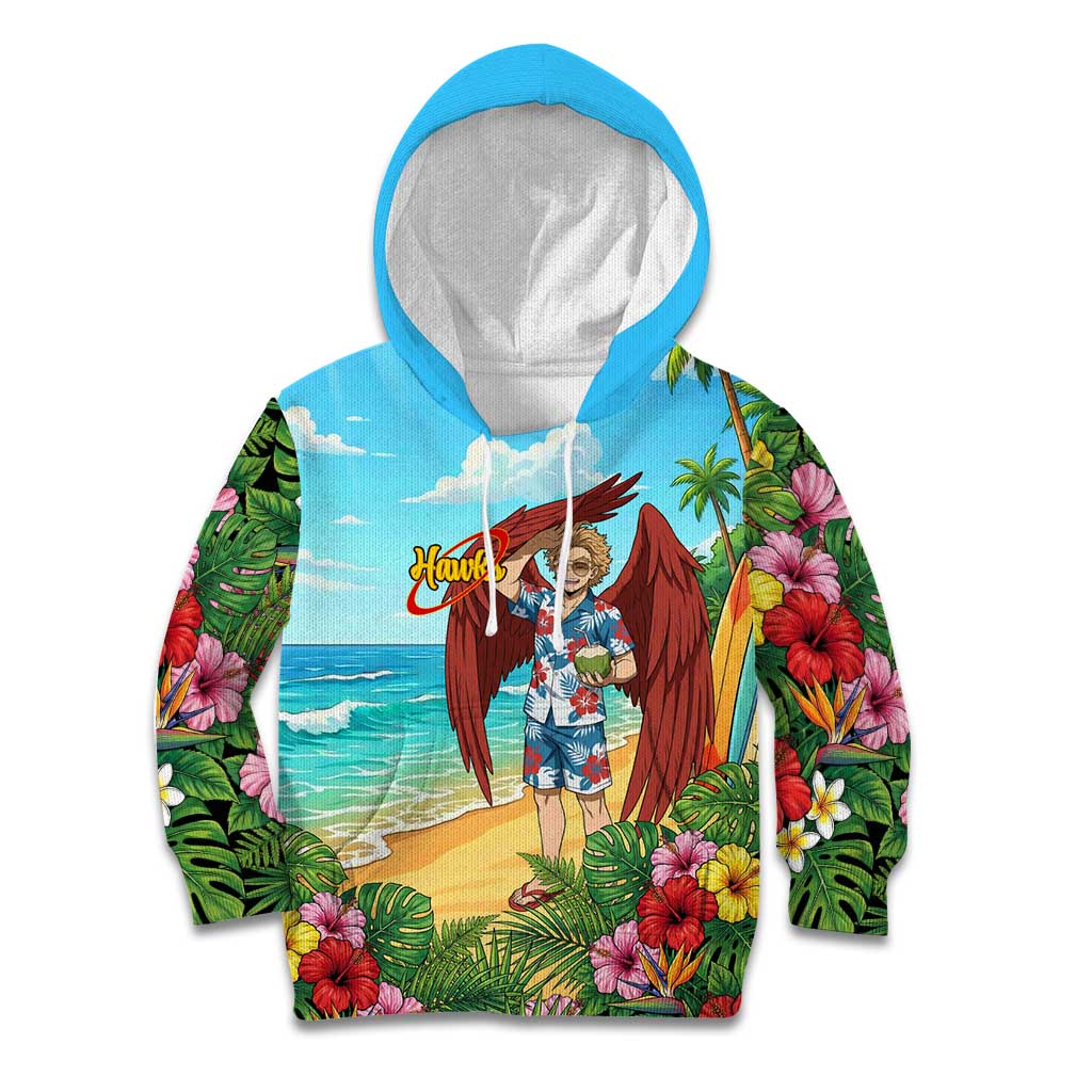 Hawks Summer Chill Kid Hoodie Tropical Anime Beach Vibes