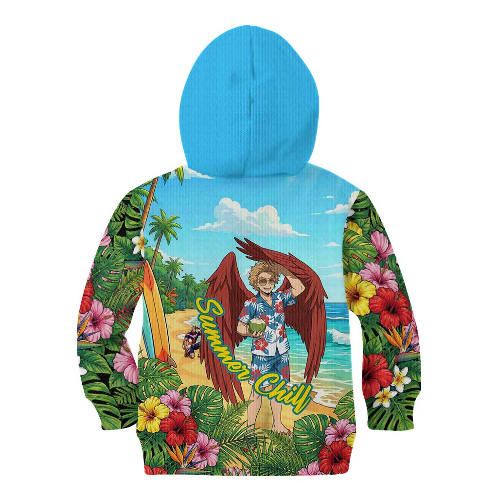 Hawks Summer Chill Kid Hoodie Tropical Anime Beach Vibes