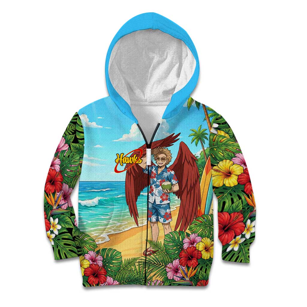 Hawks Summer Chill Kid Hoodie Tropical Anime Beach Vibes