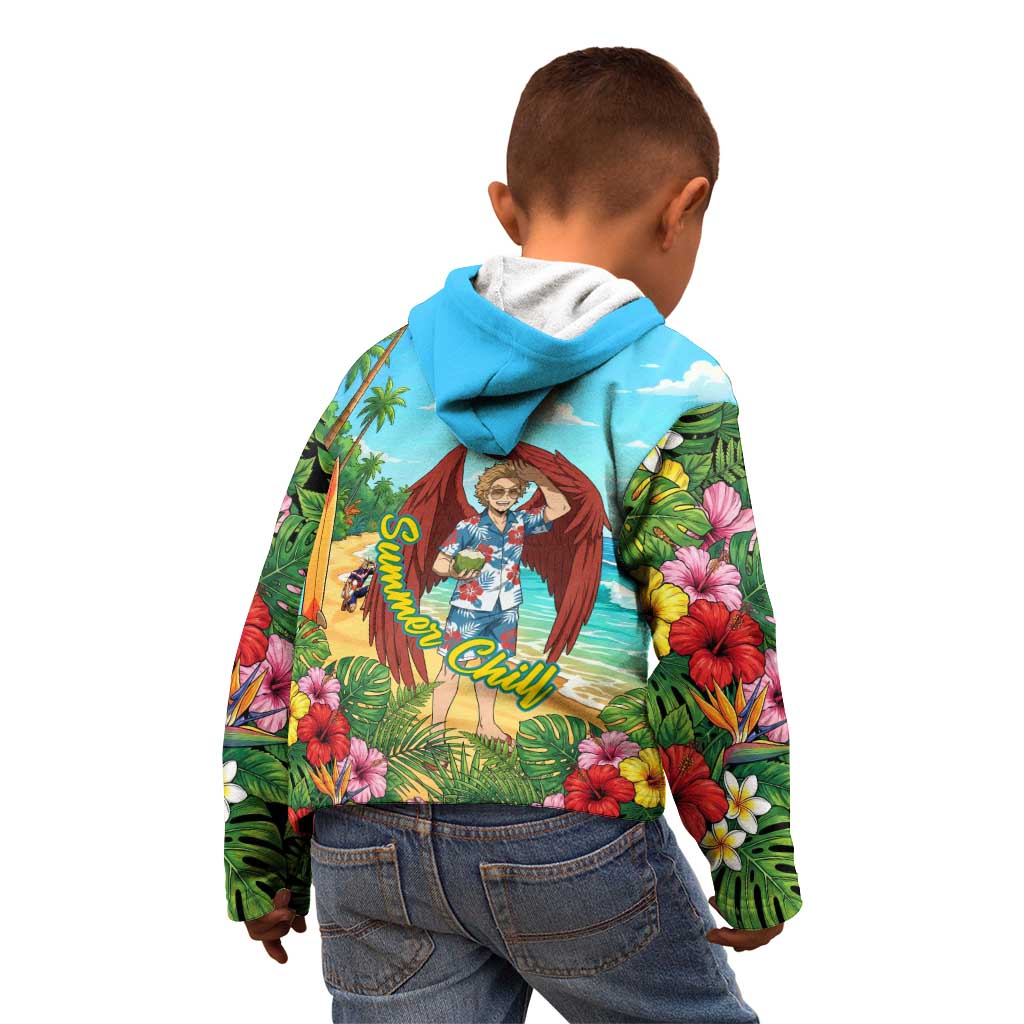 Hawks Summer Chill Kid Hoodie Tropical Anime Beach Vibes