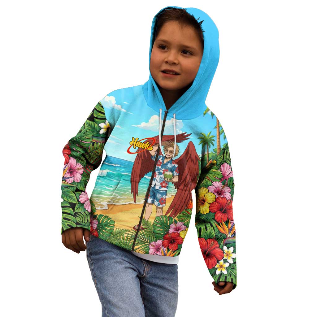 Hawks Summer Chill Kid Hoodie Tropical Anime Beach Vibes