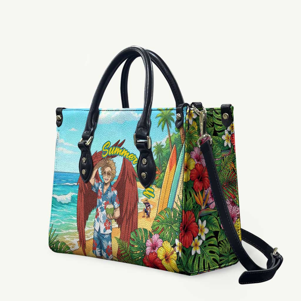 Hawks Summer Chill Leather Bag Tropical Anime Beach Vibes