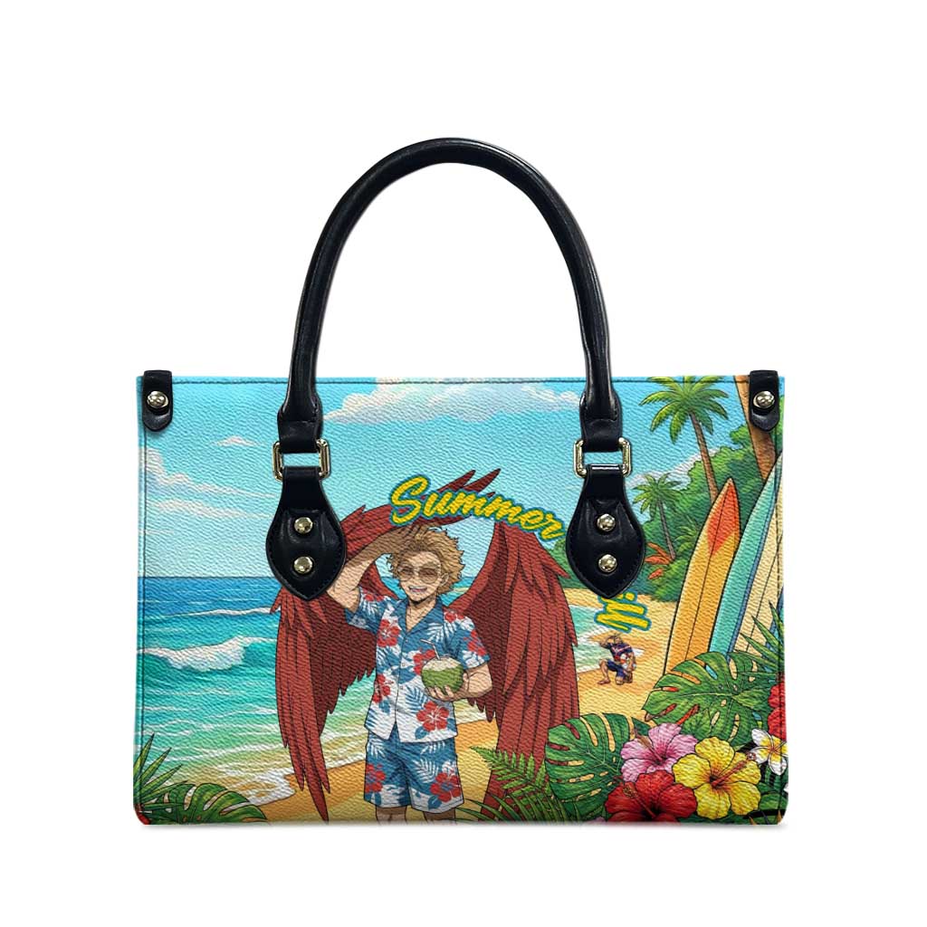 Hawks Summer Chill Leather Bag Tropical Anime Beach Vibes