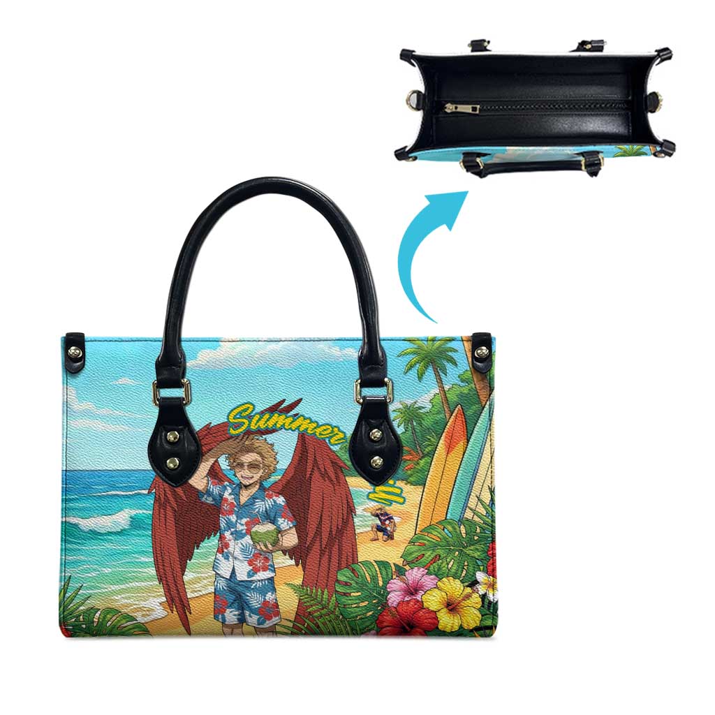 Hawks Summer Chill Leather Bag Tropical Anime Beach Vibes