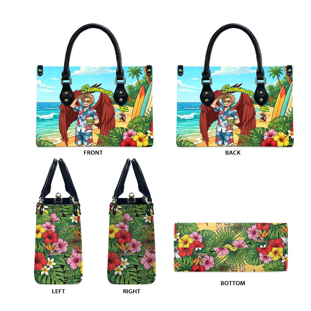 Hawks Summer Chill Leather Bag Tropical Anime Beach Vibes