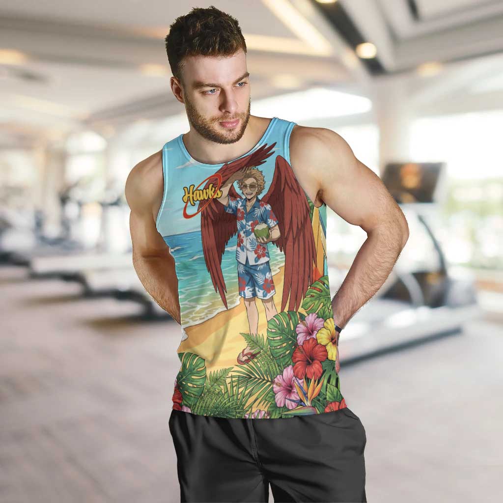 Hawks Summer Chill Men Tank Top Tropical Anime Beach Vibes