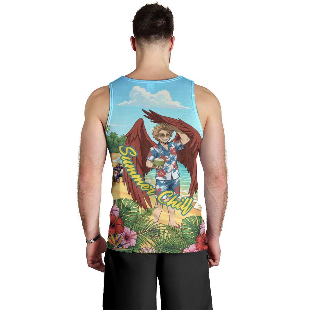 Hawks Summer Chill Men Tank Top Tropical Anime Beach Vibes