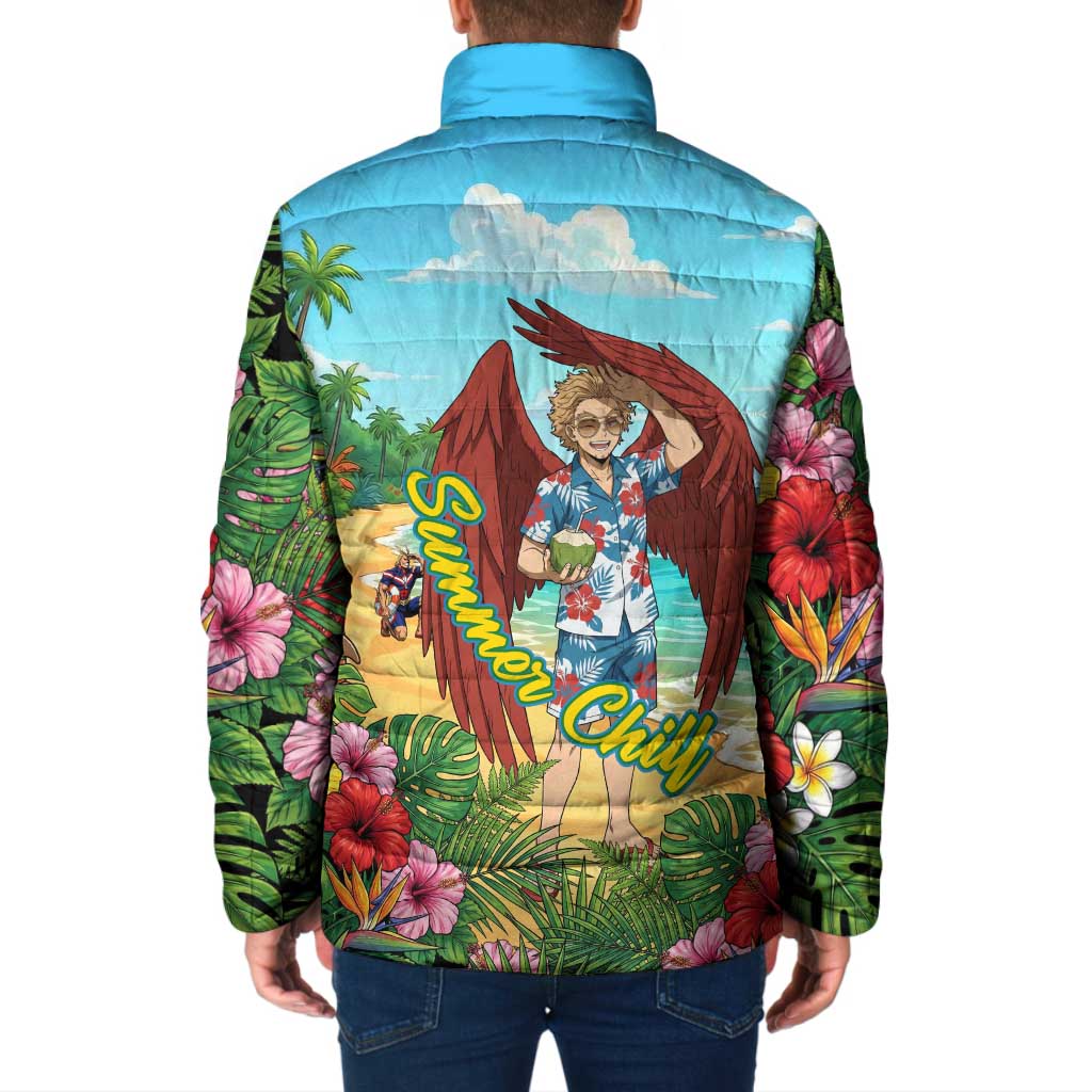 Hawks Summer Chill Padded Jacket Tropical Anime Beach Vibes