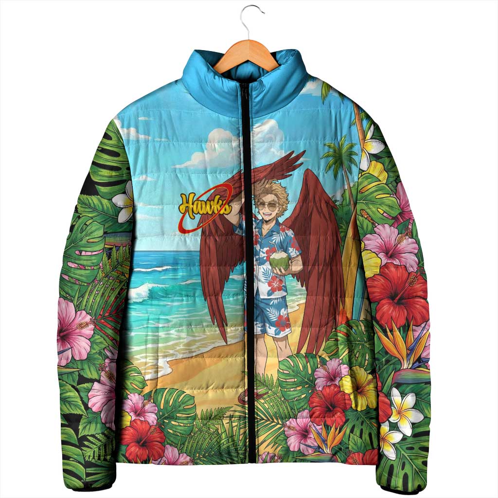 Hawks Summer Chill Padded Jacket Tropical Anime Beach Vibes