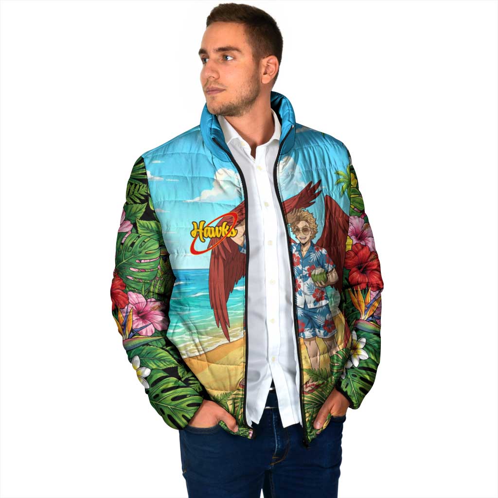Hawks Summer Chill Padded Jacket Tropical Anime Beach Vibes