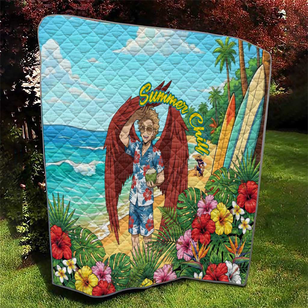 Hawks Summer Chill Quilt Tropical Anime Beach Vibes