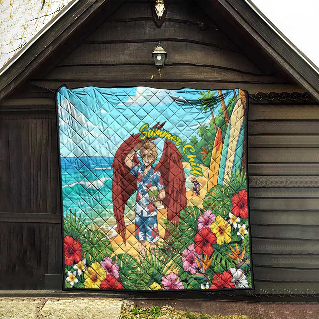 Hawks Summer Chill Quilt Tropical Anime Beach Vibes