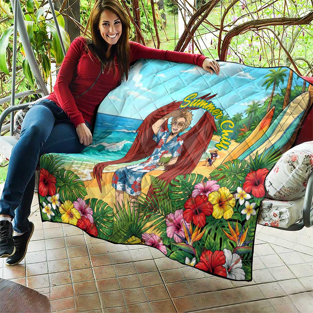 Hawks Summer Chill Quilt Tropical Anime Beach Vibes