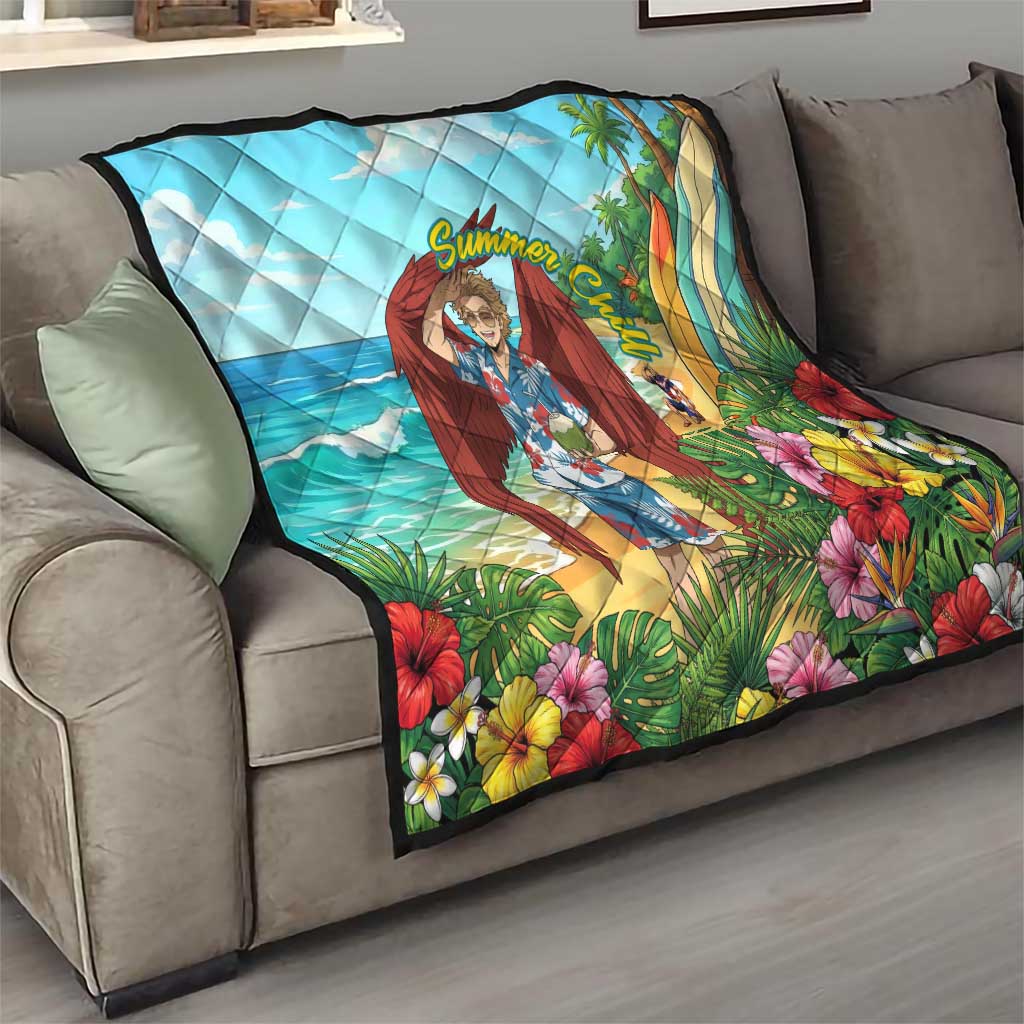 Hawks Summer Chill Quilt Tropical Anime Beach Vibes
