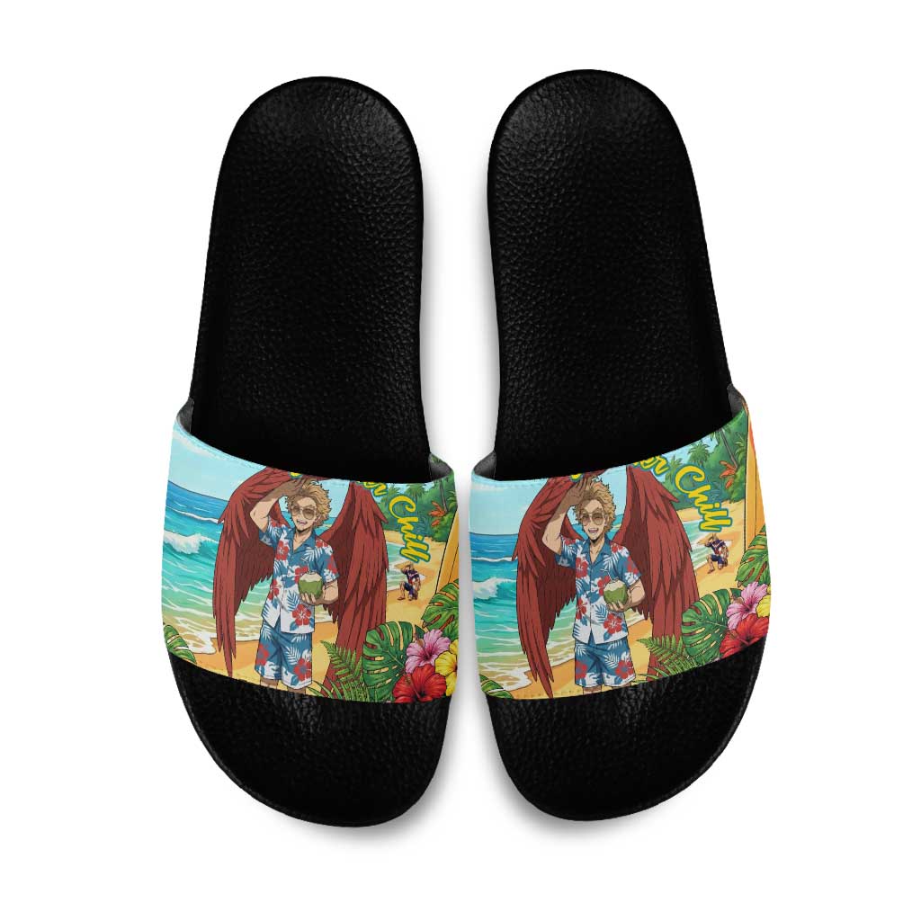 Hawks Summer Chill Slide Sandals Tropical Anime Beach Vibes