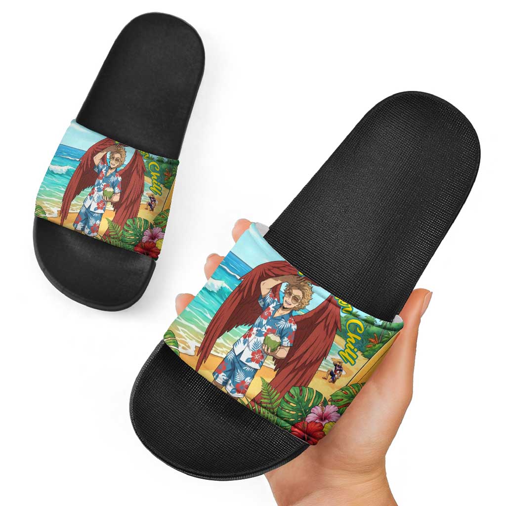 Hawks Summer Chill Slide Sandals Tropical Anime Beach Vibes
