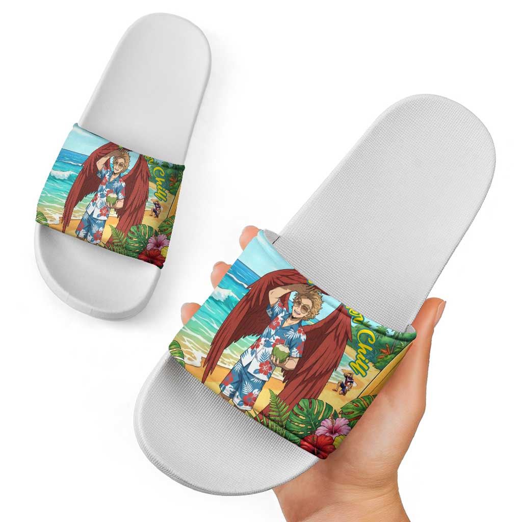 Hawks Summer Chill Slide Sandals Tropical Anime Beach Vibes