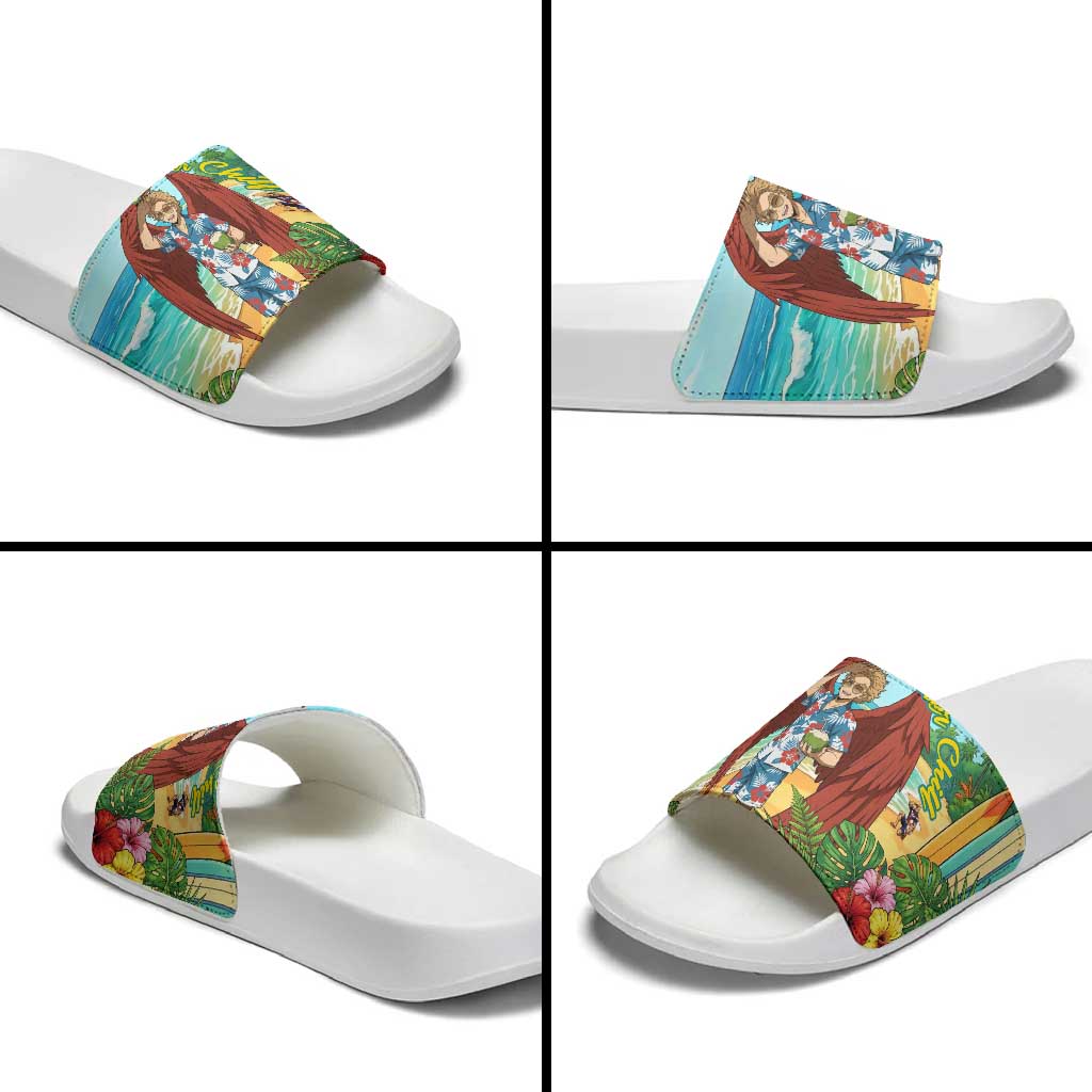Hawks Summer Chill Slide Sandals Tropical Anime Beach Vibes