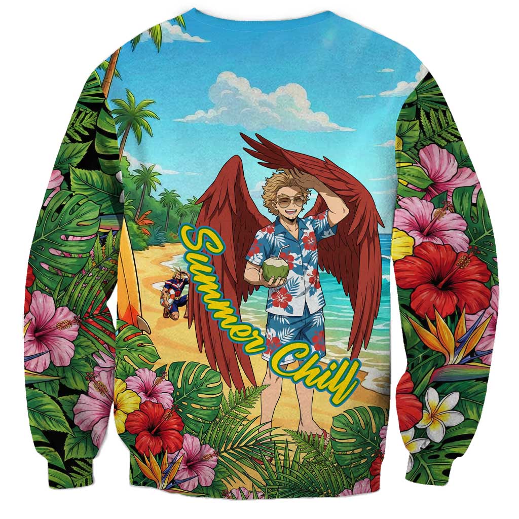 Hawks Summer Chill Sweatshirt Tropical Anime Beach Vibes