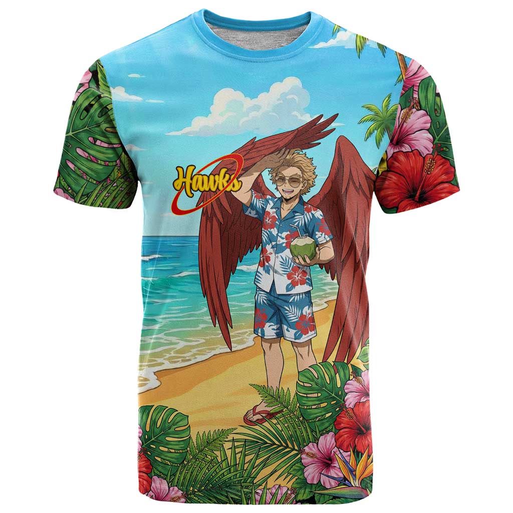 Hawks Summer Chill T Shirt Tropical Anime Beach Vibes