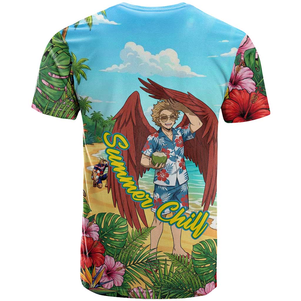 Hawks Summer Chill T Shirt Tropical Anime Beach Vibes