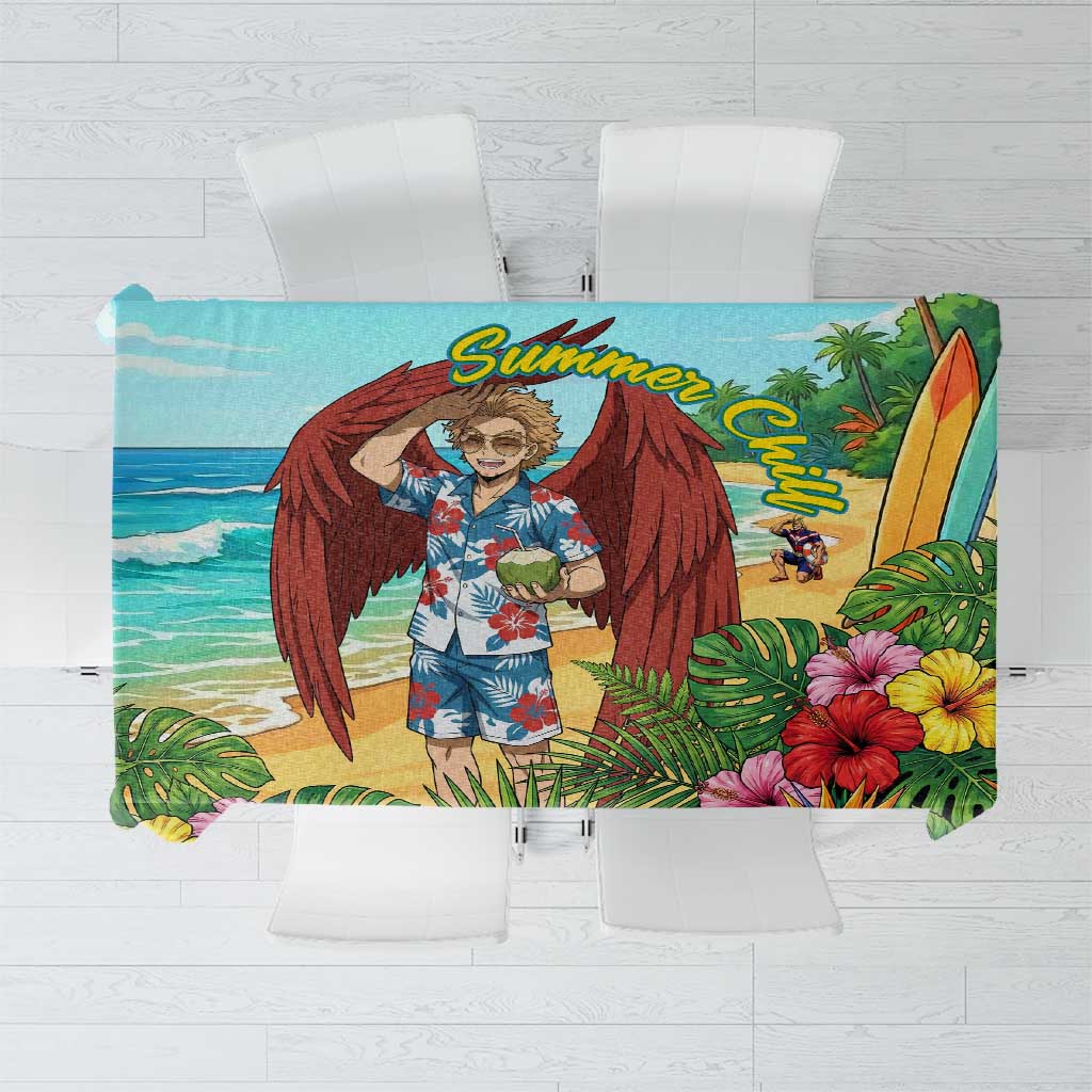 Hawks Summer Chill Tablecloth Tropical Anime Beach Vibes