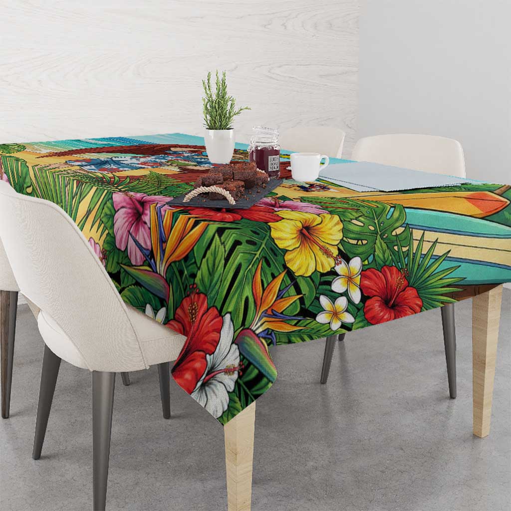 Hawks Summer Chill Tablecloth Tropical Anime Beach Vibes
