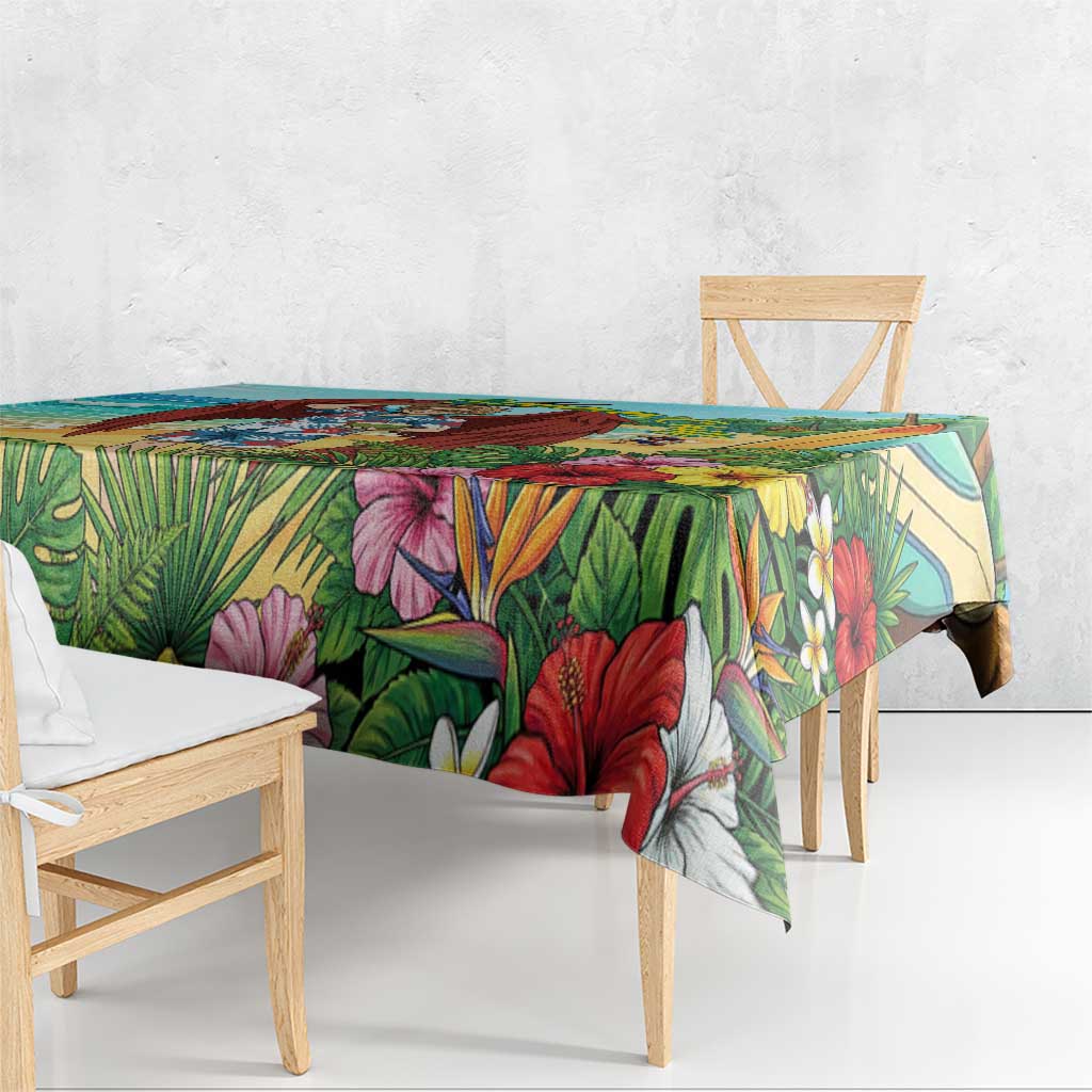 Hawks Summer Chill Tablecloth Tropical Anime Beach Vibes