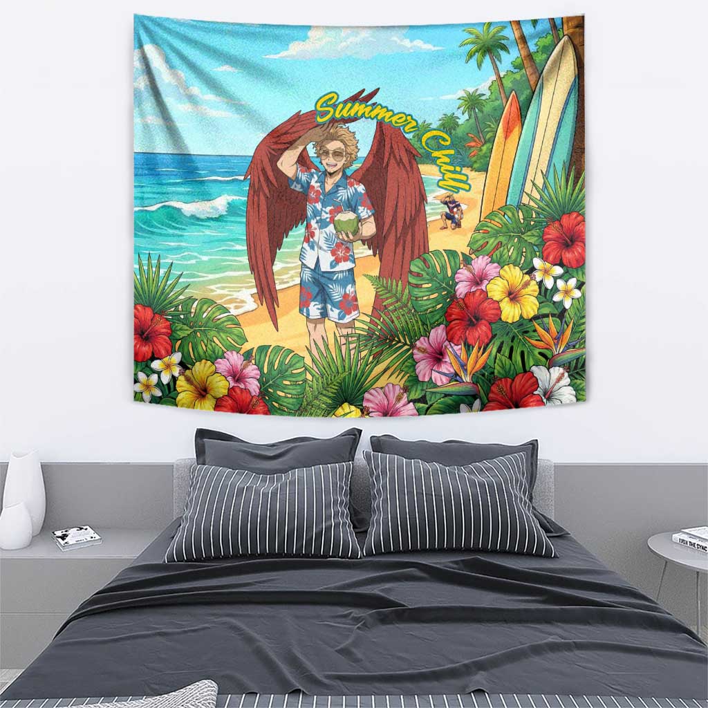 Hawks Summer Chill Tapestry Tropical Anime Beach Vibes