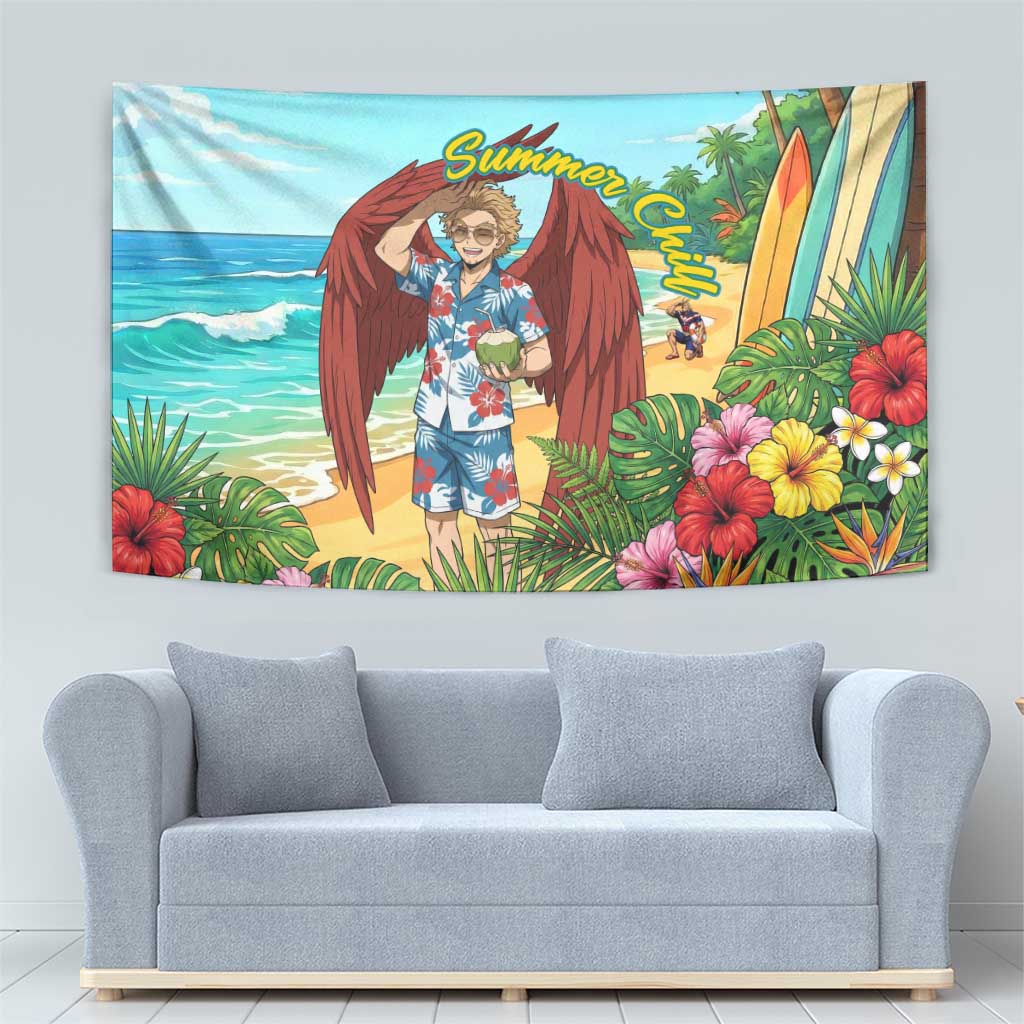 Hawks Summer Chill Tapestry Tropical Anime Beach Vibes
