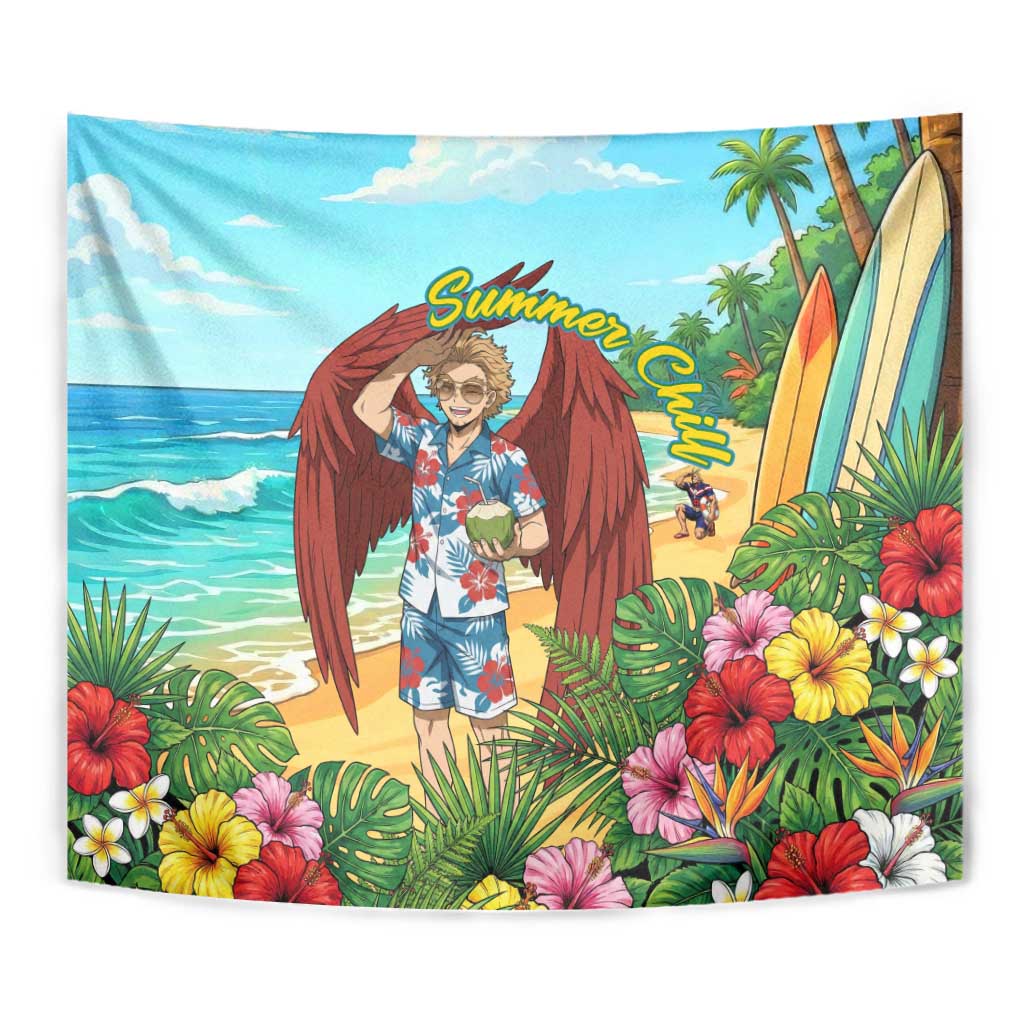 Hawks Summer Chill Tapestry Tropical Anime Beach Vibes