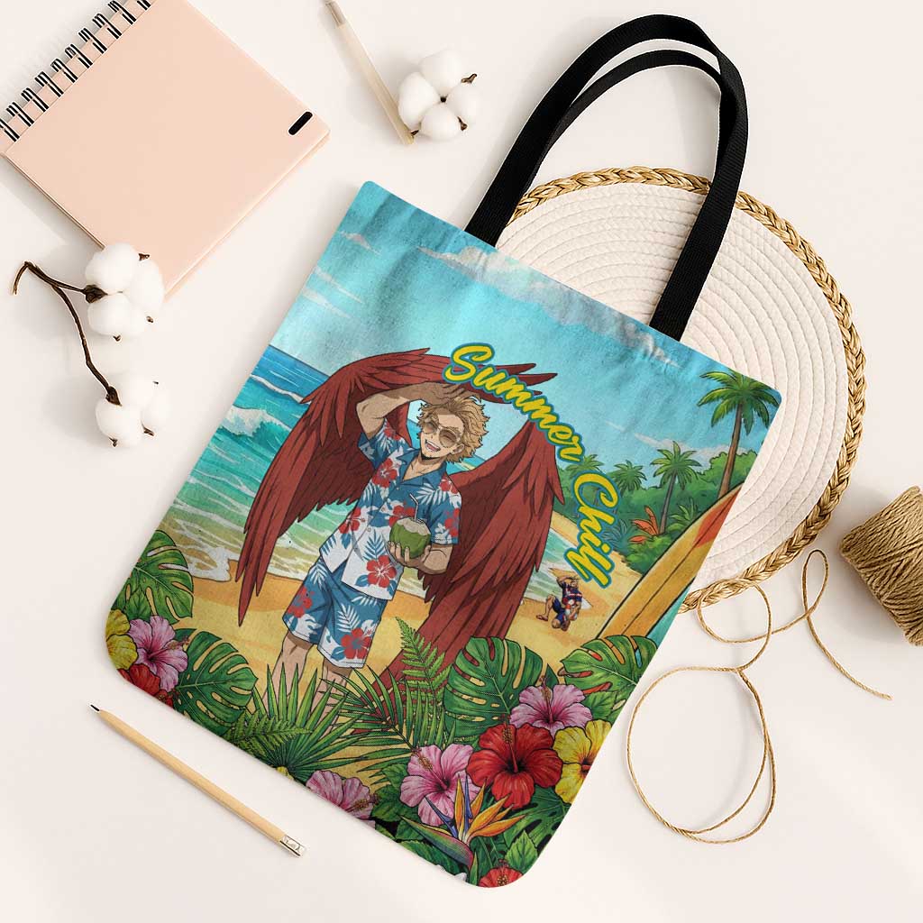 Hawks Summer Chill Tote Bag Tropical Anime Beach Vibes