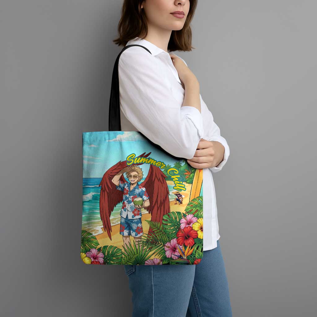 Hawks Summer Chill Tote Bag Tropical Anime Beach Vibes