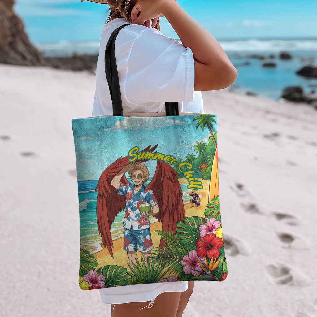 Hawks Summer Chill Tote Bag Tropical Anime Beach Vibes