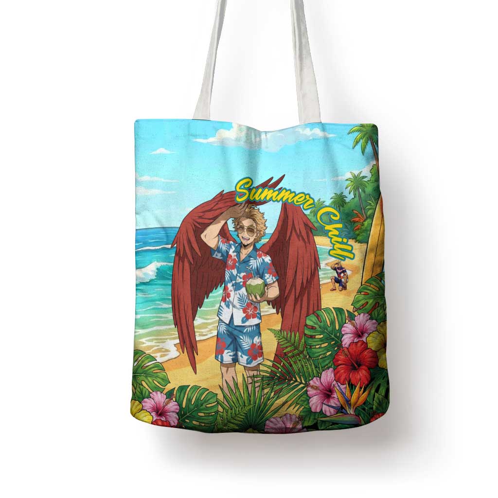 Hawks Summer Chill Tote Bag Tropical Anime Beach Vibes