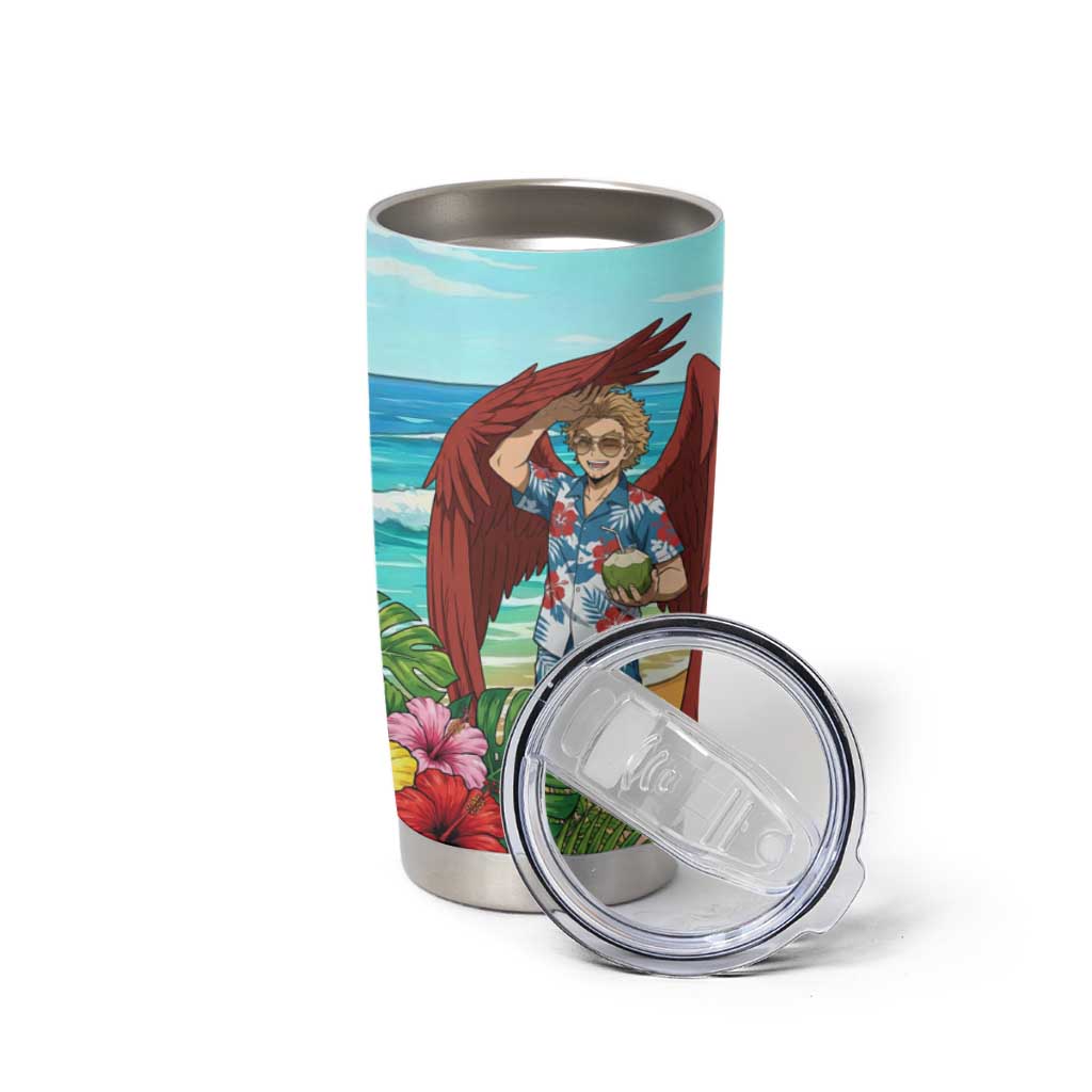 Hawks Summer Chill Tumbler Cup Tropical Anime Beach Vibes