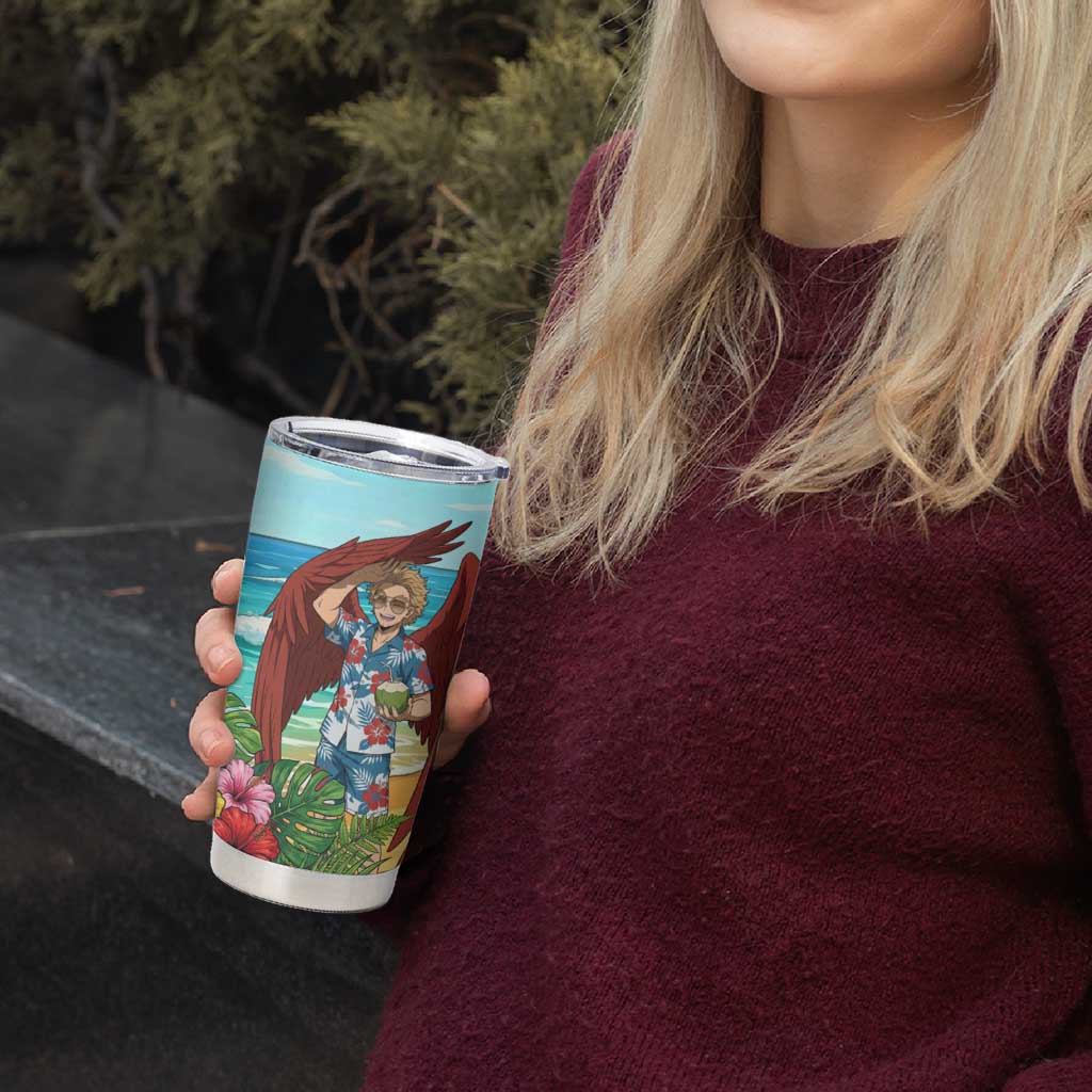 Hawks Summer Chill Tumbler Cup Tropical Anime Beach Vibes