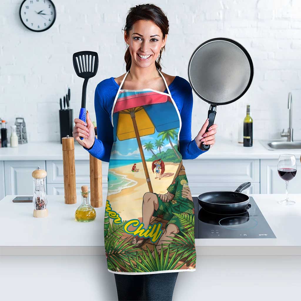 Midoriya Izuku Summer Chill Apron Tropical Anime Relaxation Scene