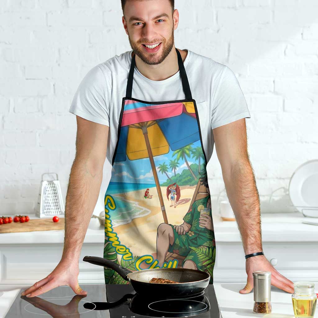 Midoriya Izuku Summer Chill Apron Tropical Anime Relaxation Scene