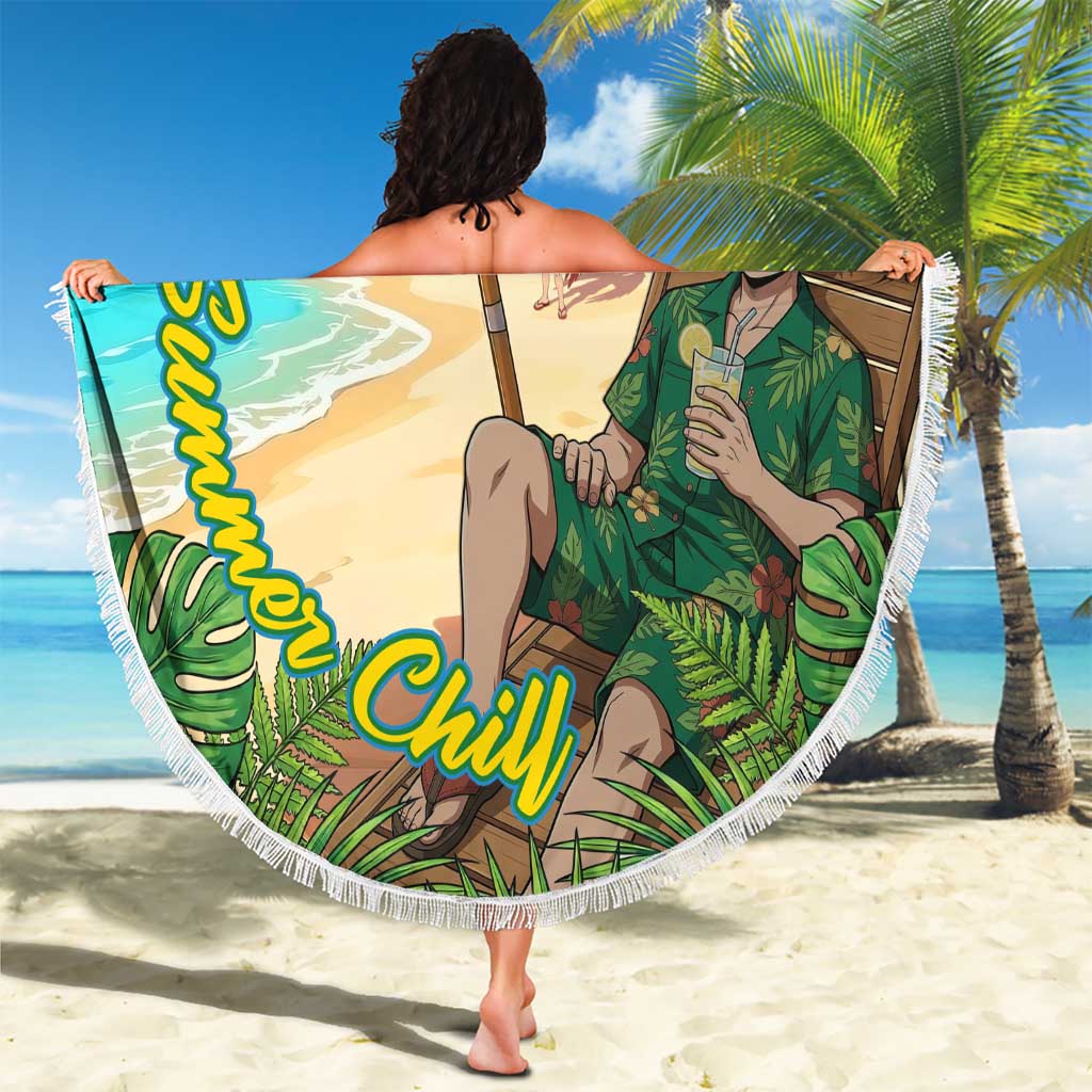 Midoriya Izuku Summer Chill Beach Blanket Tropical Anime Relaxation Scene