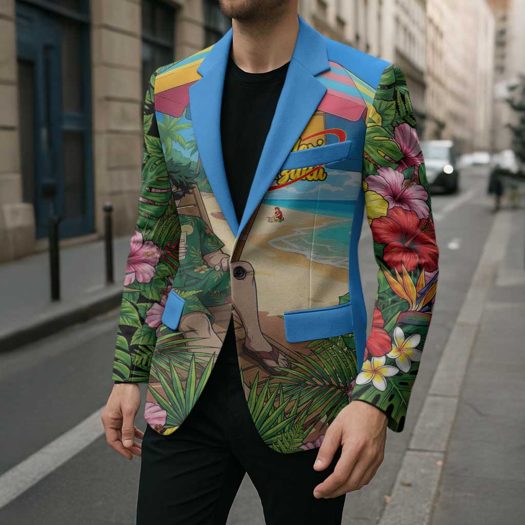 Midoriya Izuku Summer Chill Blazer Tropical Anime Relaxation Scene