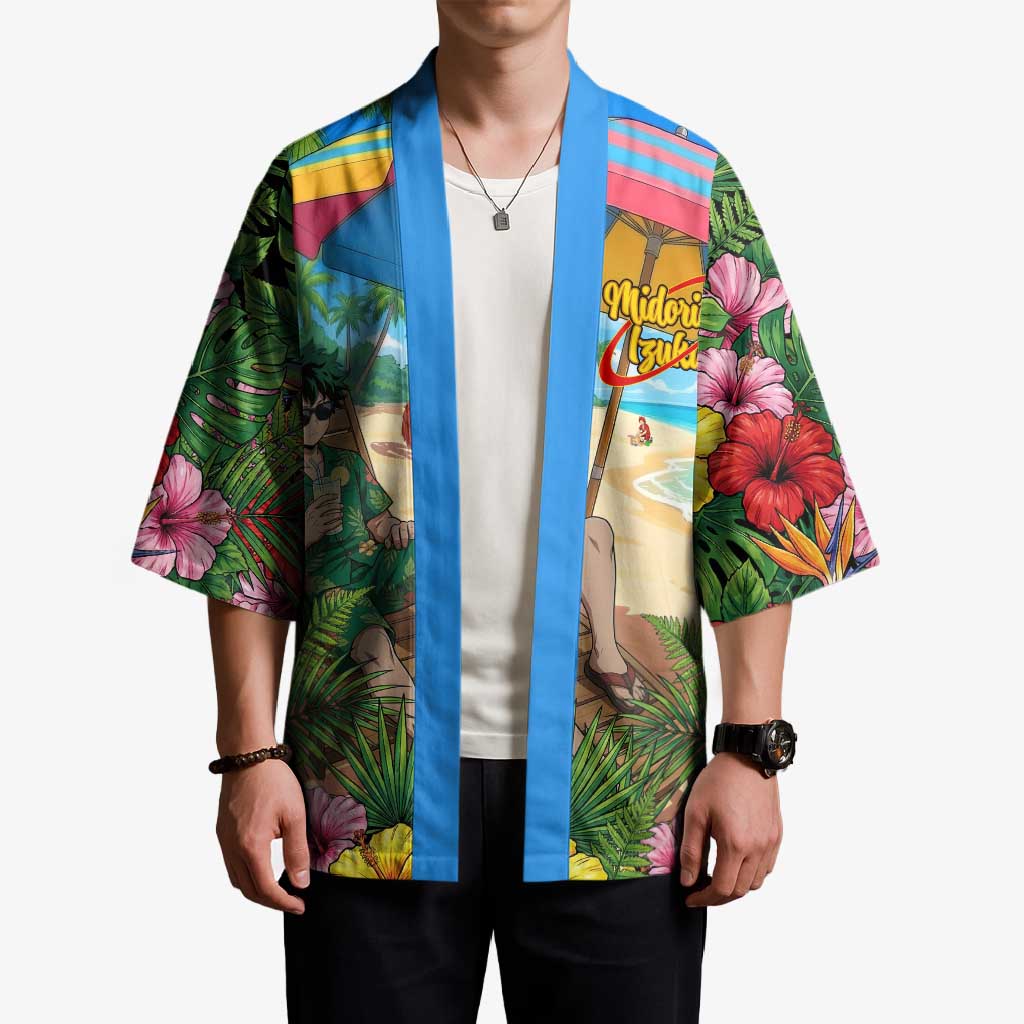 Midoriya Izuku Summer Chill Kimono Tropical Anime Relaxation Scene