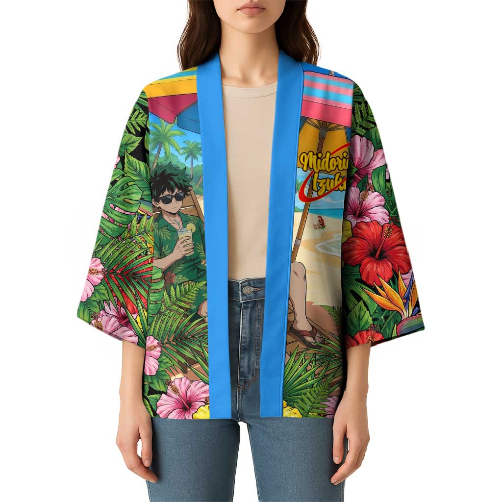 Midoriya Izuku Summer Chill Kimono Tropical Anime Relaxation Scene