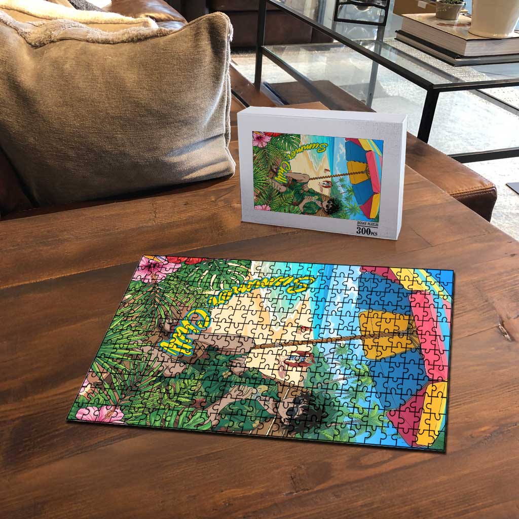 Midoriya Izuku Summer Chill Puzzle Tropical Anime Relaxation Scene