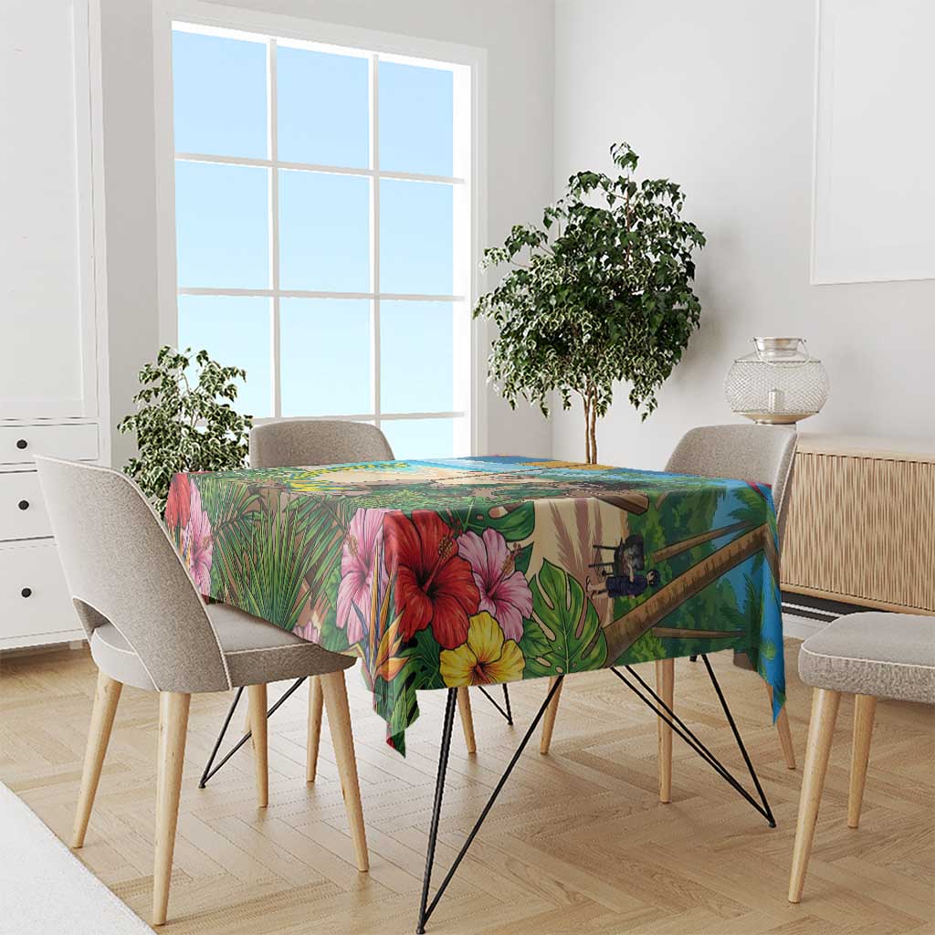 Midoriya Izuku Summer Chill Tablecloth Tropical Anime Relaxation Scene