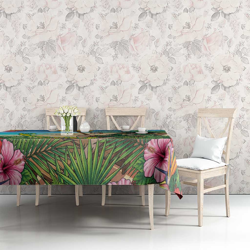 Midoriya Izuku Summer Chill Tablecloth Tropical Anime Relaxation Scene