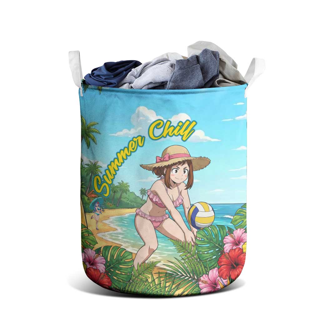 Ochako Uraraka Summer Chill Laundry Basket Tropical Anime Beach Play