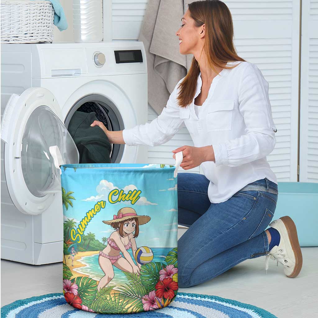 Ochako Uraraka Summer Chill Laundry Basket Tropical Anime Beach Play